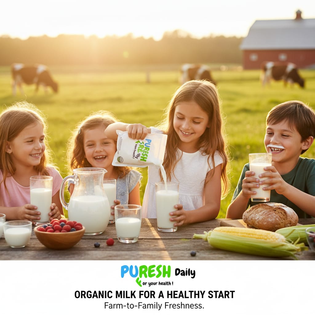 Puresh Daily - 100% Pure and Organic Cow Milk with Home Delivery